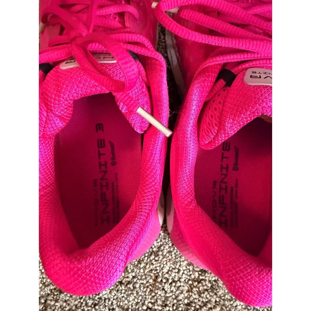 Under Armour HOVR Infinite 3 Womens Running Shoes Pink Bluetooth 3024417-600 12